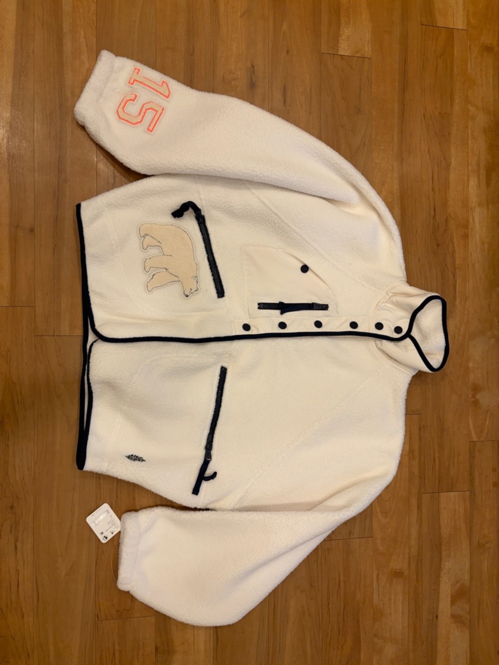 Free People Fp Movement HIT THE SLOPES PATCH FLEECE JACKET.  Embroidered patches - Picture 4 of 11